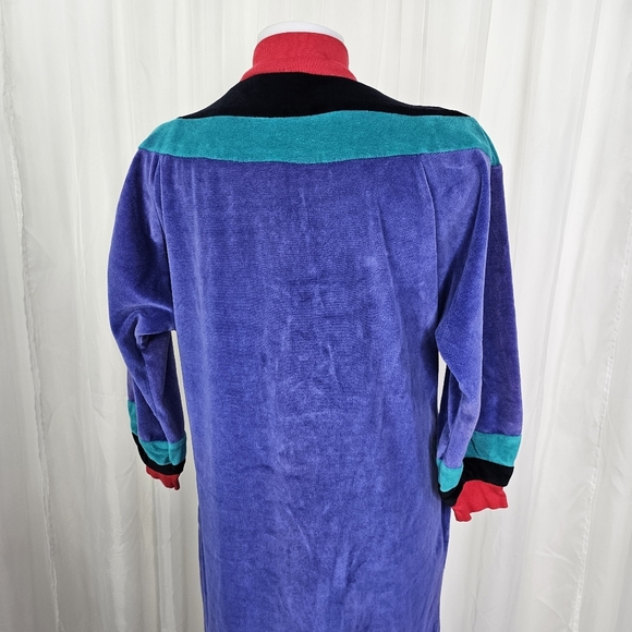 Vintage Pierre Cardin velour house dress zip front size small - Picture 8 of 9